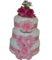 Flower theme Diaper Cake, Flower Diaper Cake, Girl Diaper Cake, Pink Diaper Cake, Flower baby shower Centerpiece, New mom Gift product 2